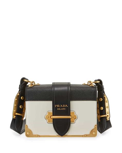 prada purse black and white|prada black purse price.